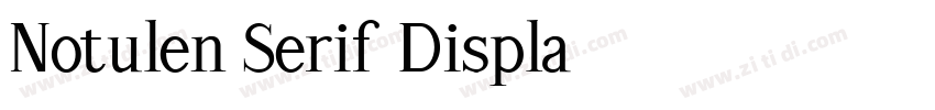Notulen Serif Displa字体转换